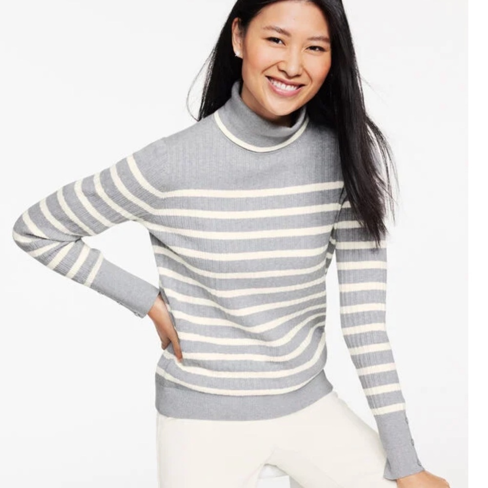 Talbots Ribbed Turtleneck Sweater